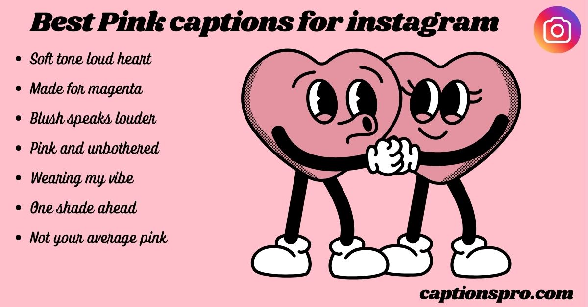 340+ Best Pink captions for instagram 2025 - Captions Pro