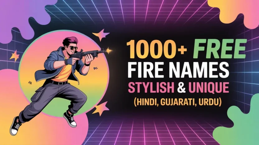 1000+ Free Fire Names Stylish & Unique (Hindi, Gujrati, Urdu)