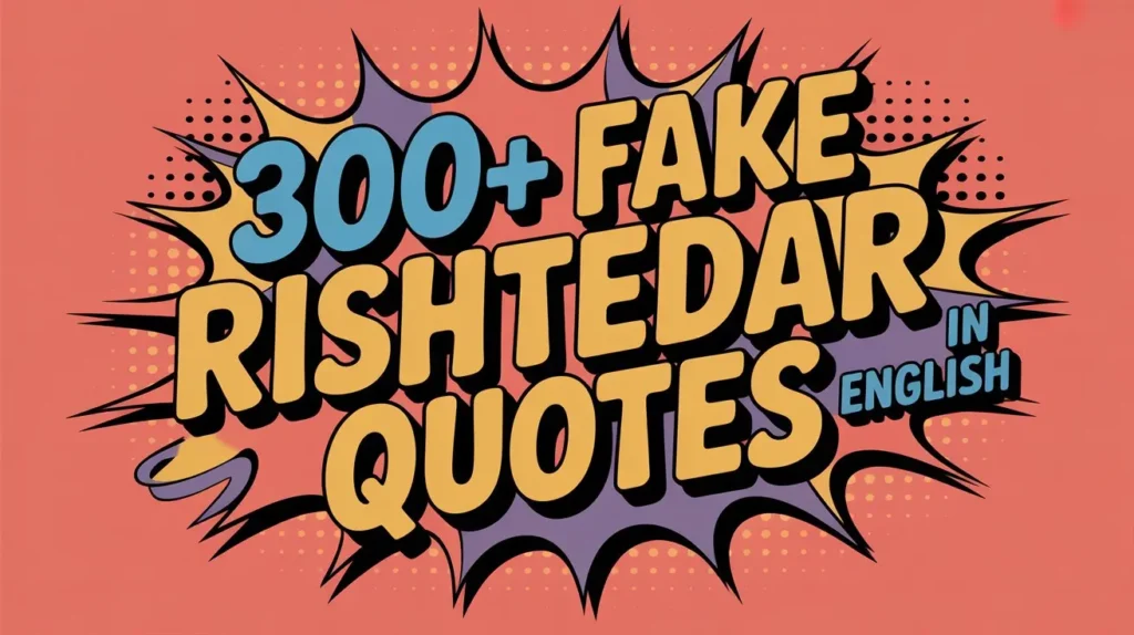 300+ Fake Rishtedar Quotes in English