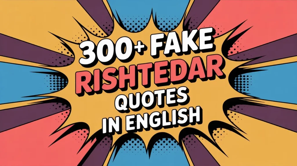 300+ Fake Rishtedar Quotes in English