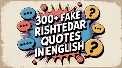 300+ Fake Rishtedar Quotes in English