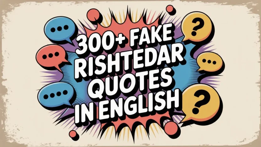 300+ Fake Rishtedar Quotes in English