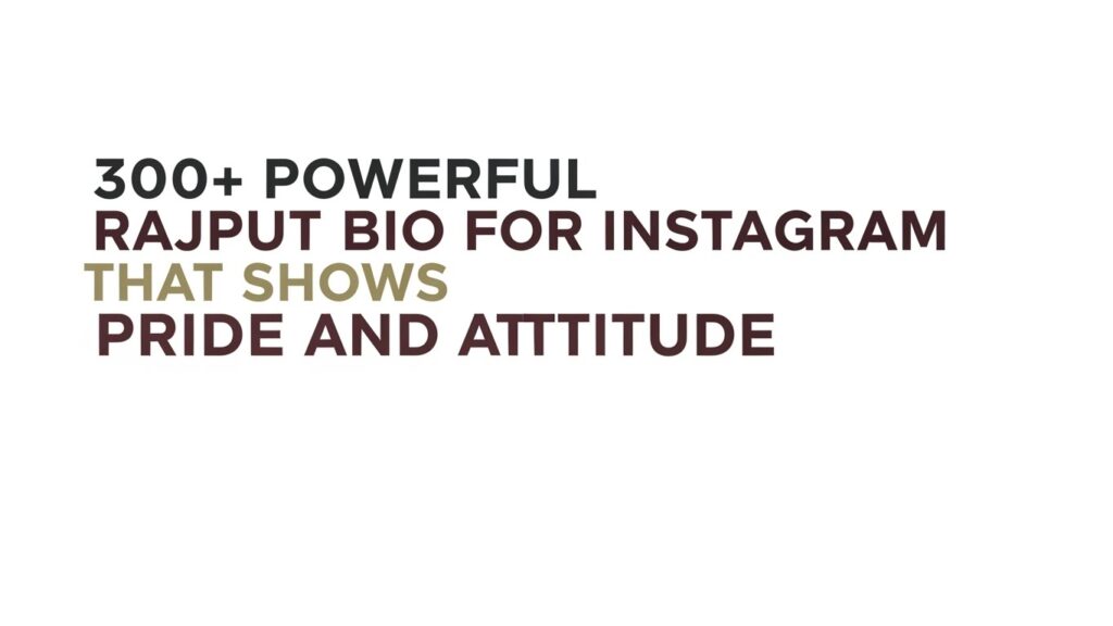 300+ Powerful Rajput Bio for Instagram