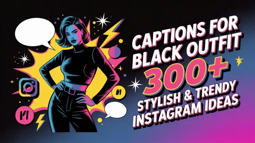 Captions for Black Outfit 300+ Stylish & Trendy Instagram Ideas